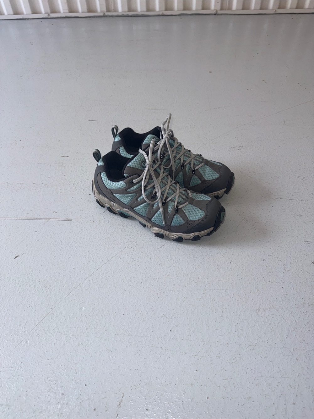 Women's Trail Sneakers in Mint Green and Gray